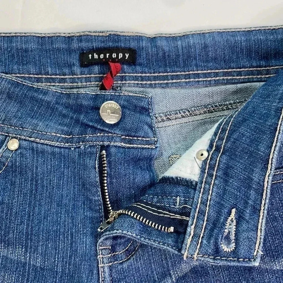 Therapy Destressed Denim Jean Shorts Sz 3 - Picture 3 of 11